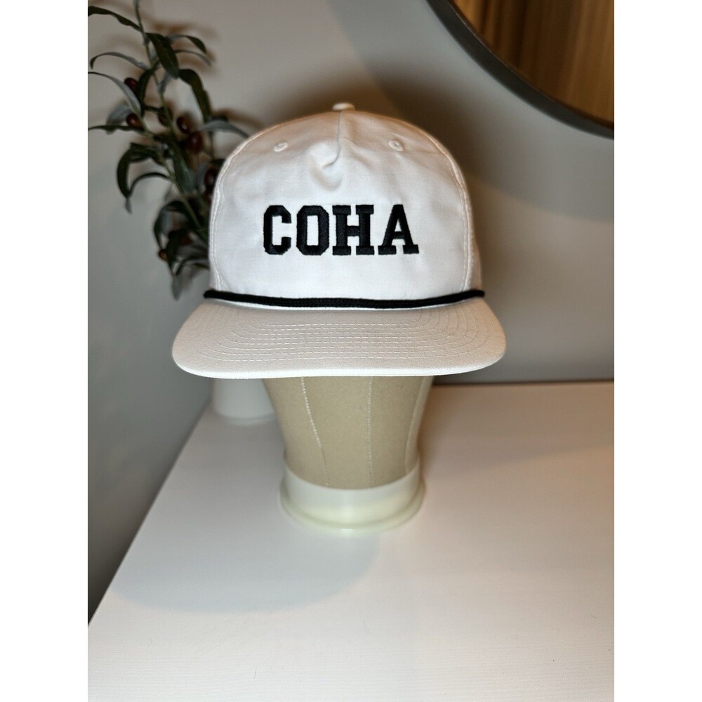 Richardson 256 Umpqua Rope Hat White COHA 5 Panel Snapback Grandpa Cap Retro-VTG